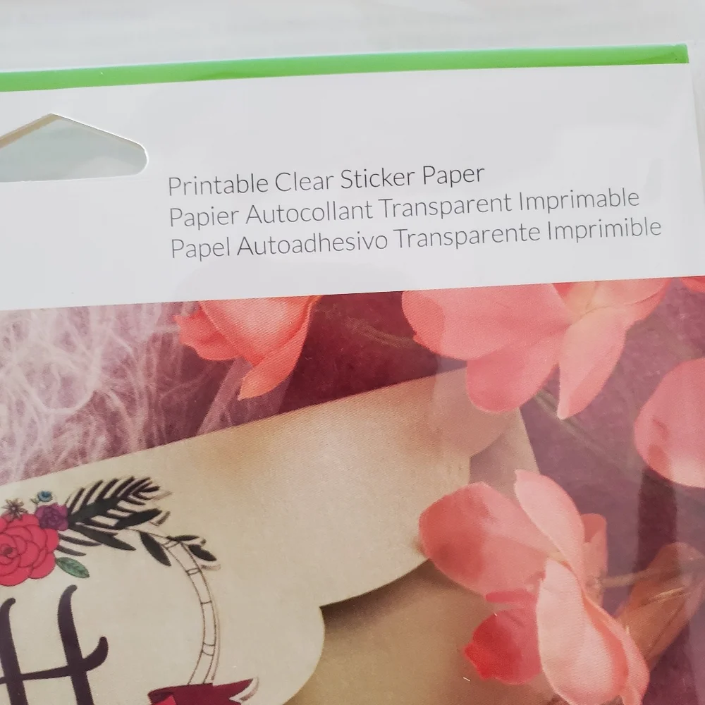 NIP CRICUT Lot Of 4 Printable Clear Sticker Paper 5 Sheets Each 8.5x11